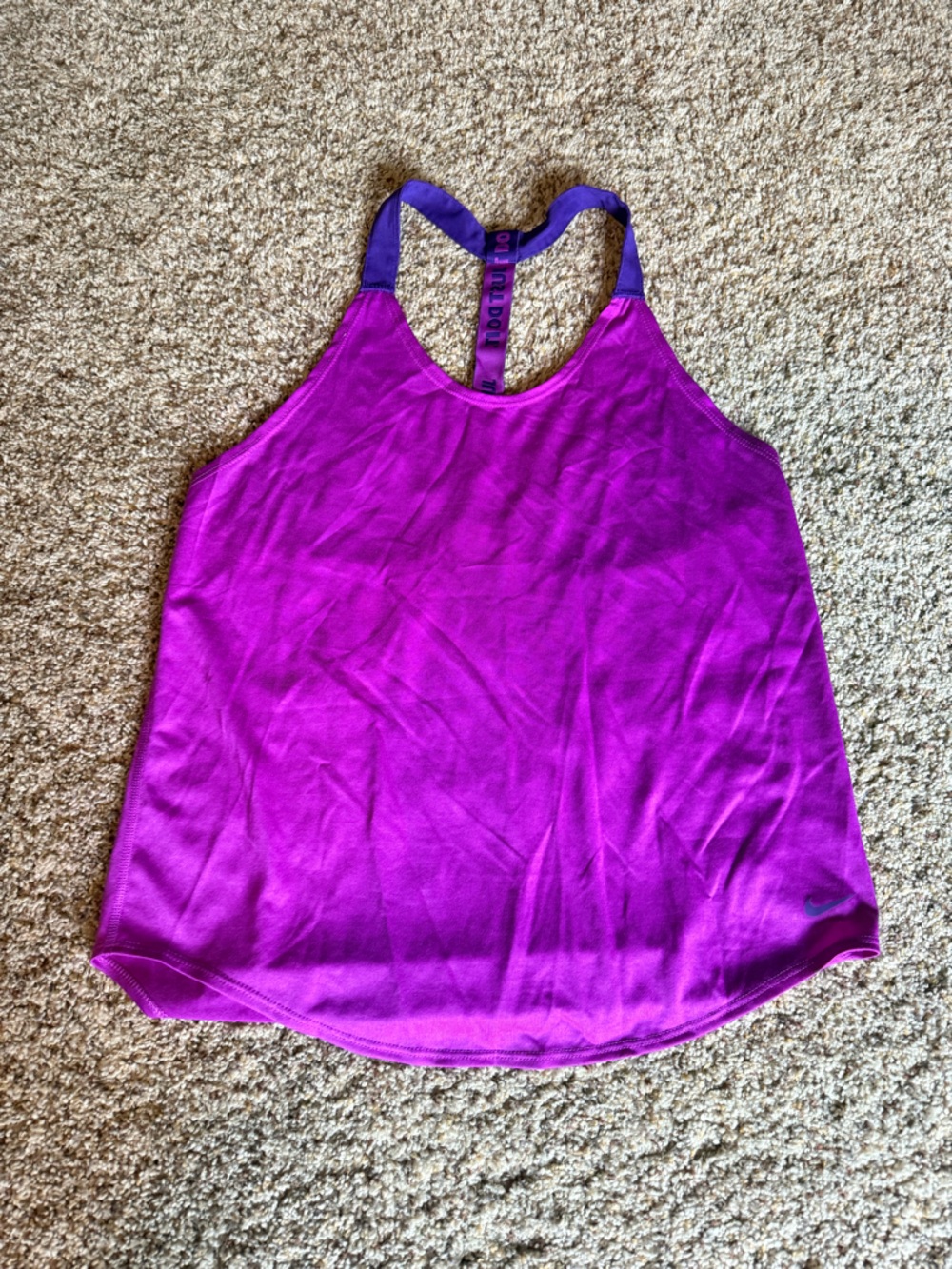 Nike Bright Purple Racerback Tank with Branded Strap